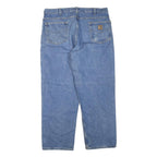 CARHARTT Mens Regular Fit Blue Denim Jeans W38 L30 Classic Zip Cotton Blend