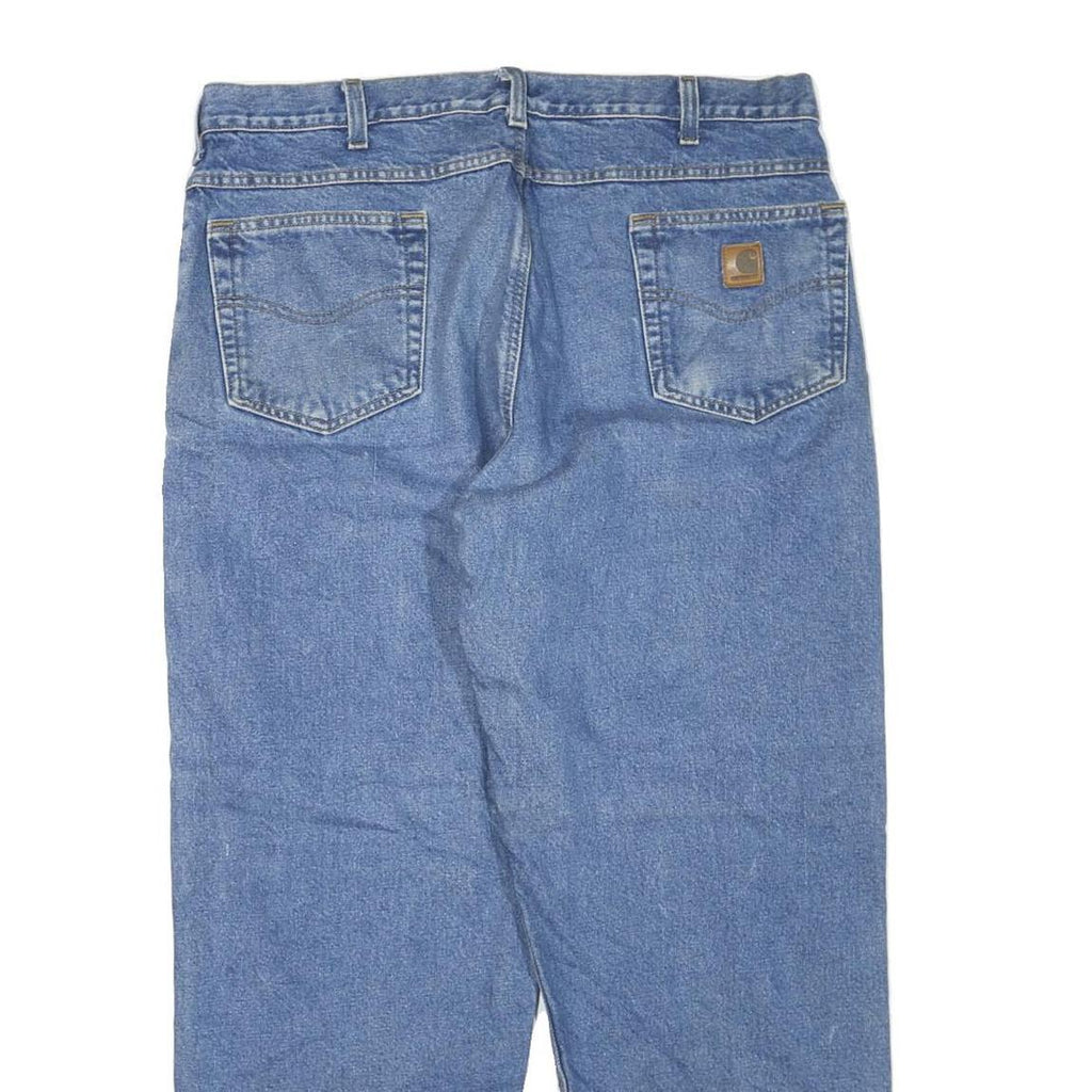 CARHARTT Mens Regular Fit Blue Denim Jeans W38 L30 Classic Zip Cotton Blend