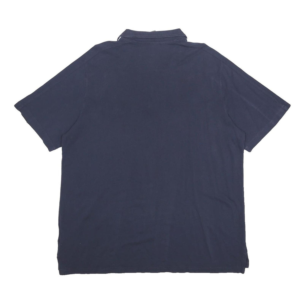 ADIDAS Mens Navy Blue Cotton Polo Shirt XL Short Sleeve Three Stripes Logo