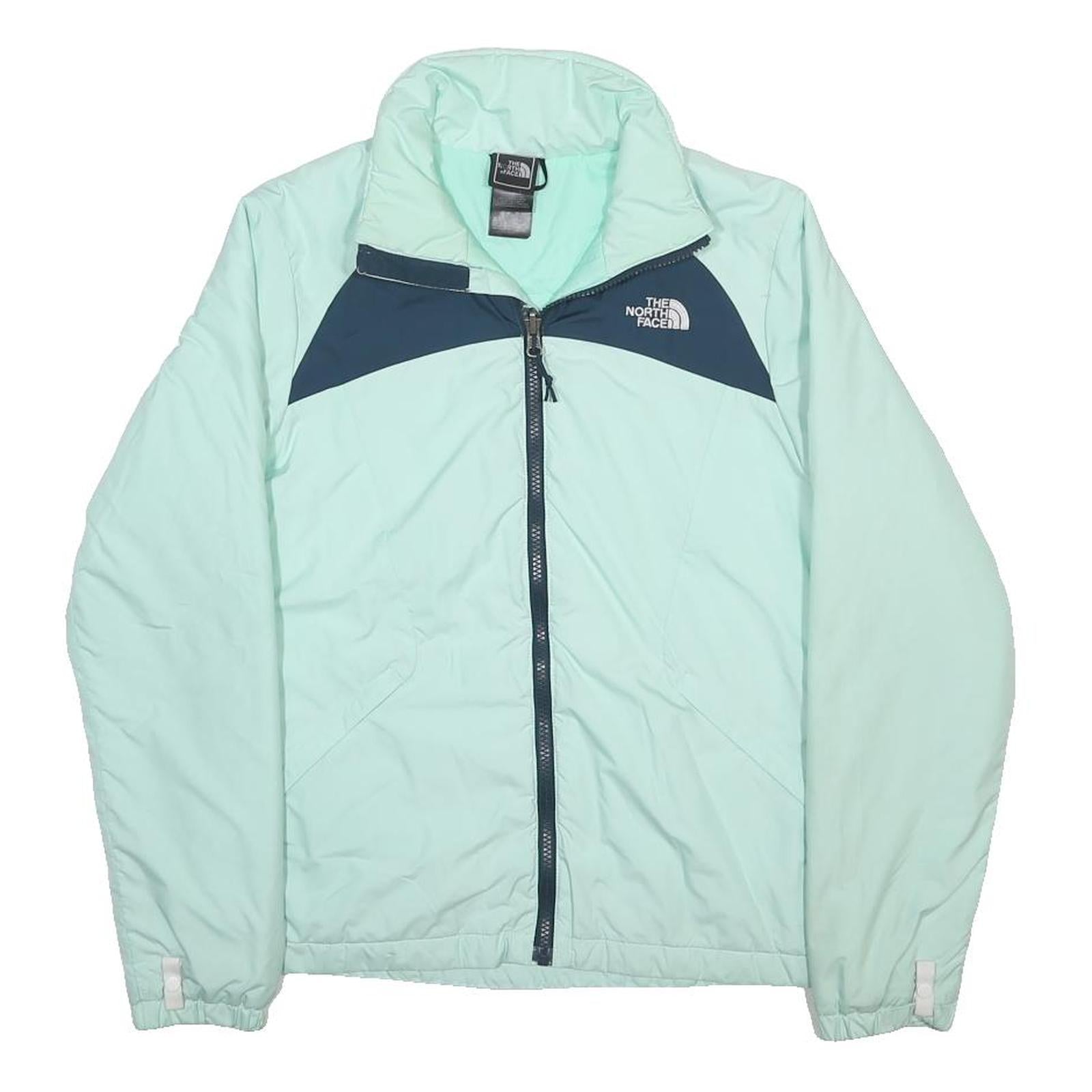 THE NORTH FACE Womens Blue & Navy Jacket S Polyester Zip Plain Lightweight