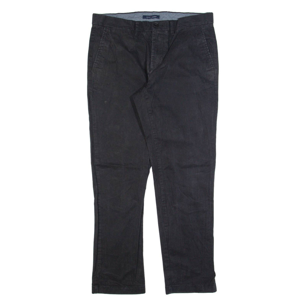 TOMMY HILFIGER Mens Trousers Black Regular Straight W32 L30