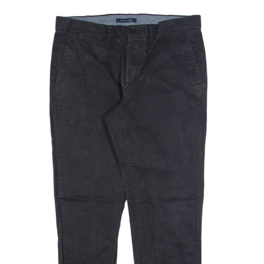 TOMMY HILFIGER Mens Trousers Black Regular Straight W32 L30