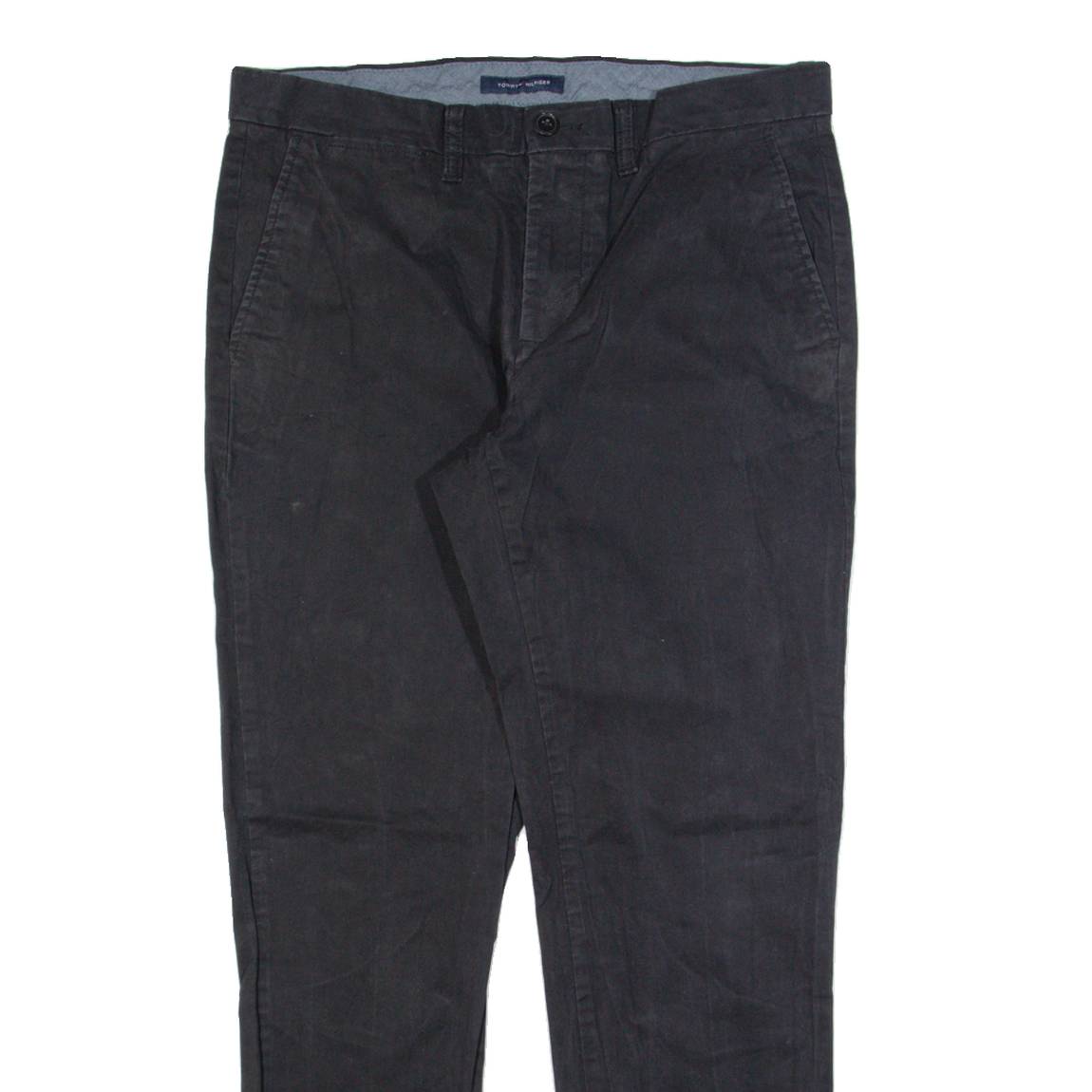 TOMMY HILFIGER Mens Trousers Black Regular Straight W32 L30