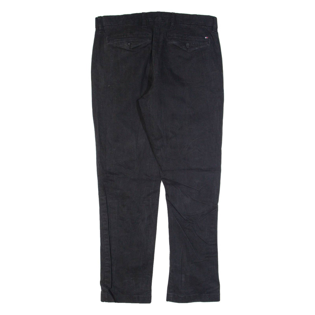 TOMMY HILFIGER Mens Trousers Black Regular Straight W32 L30