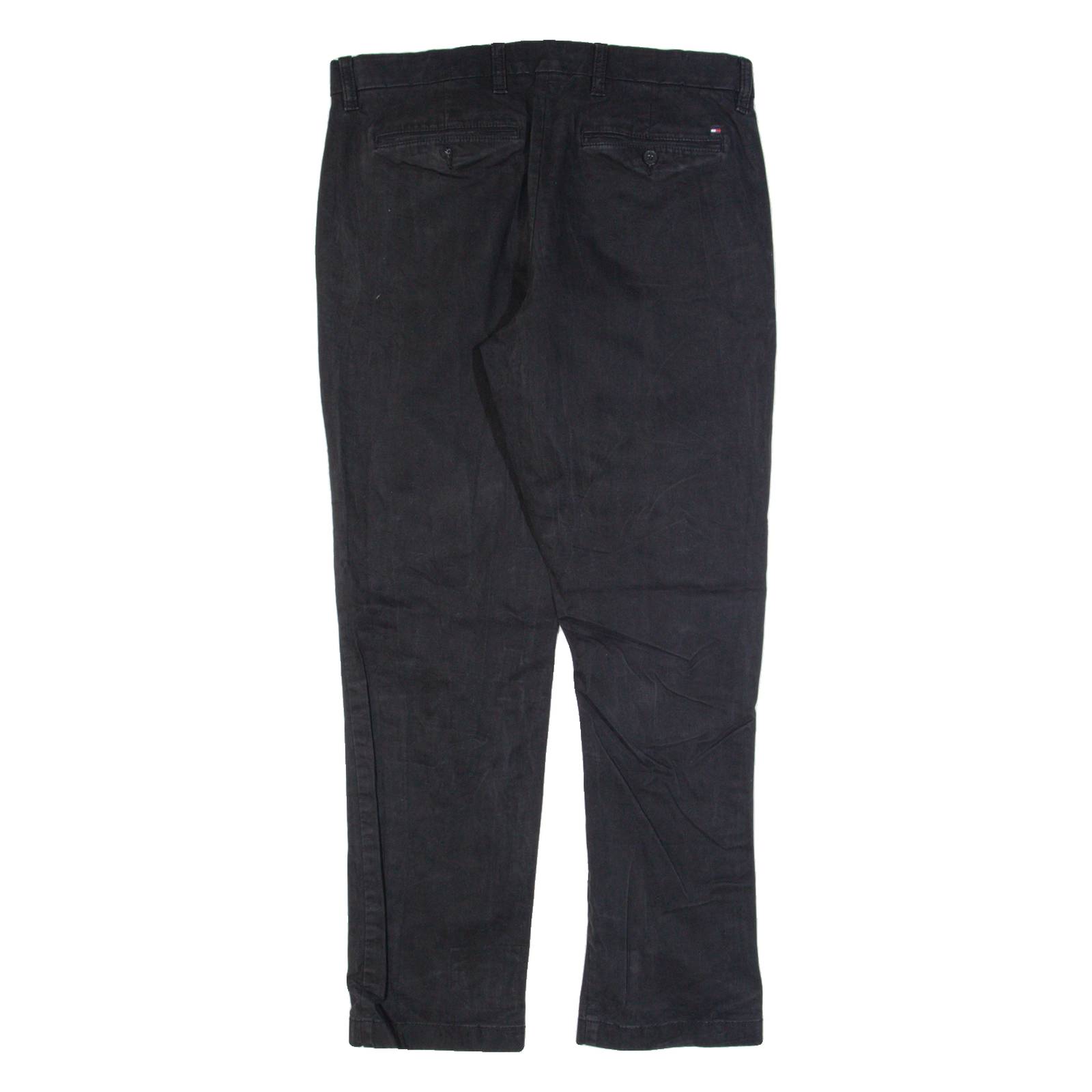 TOMMY HILFIGER Mens Trousers Black Regular Straight W32 L30
