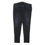 DIESEL Womens Slim Black Denim Cotton Blend Jeans W34 L27 Stud Detail Zip