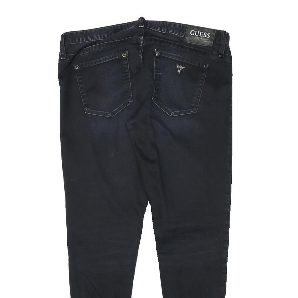 DIESEL Womens Slim Black Denim Cotton Blend Jeans W34 L27 Stud Detail Zip