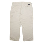 DICKIES Chino Cargo Mens Trousers Cream Regular Straight W40 L30