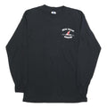 BELTON Mens Black Long Sleeve Crew Neck Delta Valley Aquatics T-Shirt M Graphic