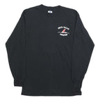 BELTON Mens Black Long Sleeve Crew Neck Delta Valley Aquatics T-Shirt M Graphic