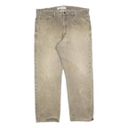 LEVI'S 505 Mens Jeans Beige Regular Straight Denim Light W38 L30 Classic Zip