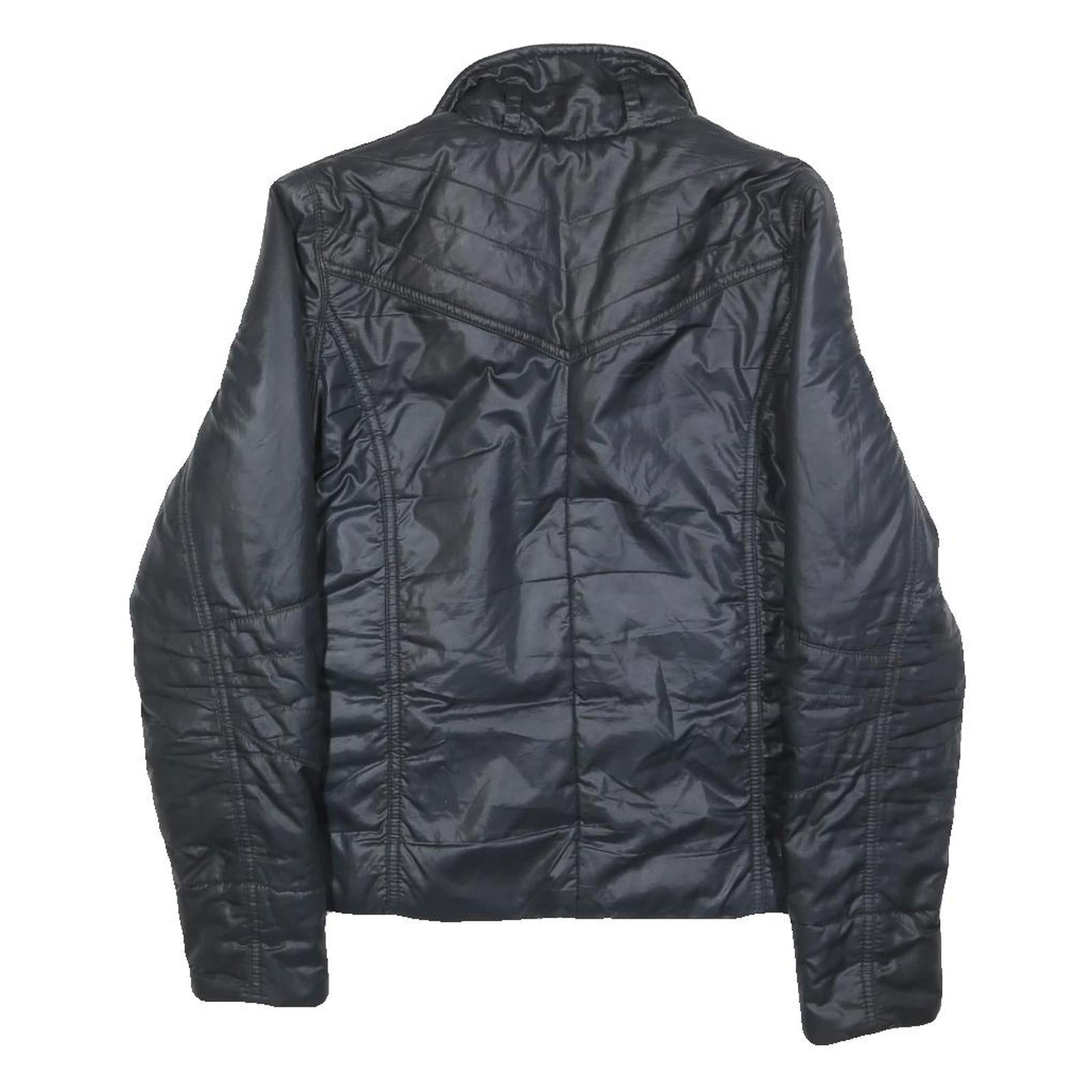 LEE Womens Black Jacket XS Polyester Blend Quilted Zip Pockets Casual Wear