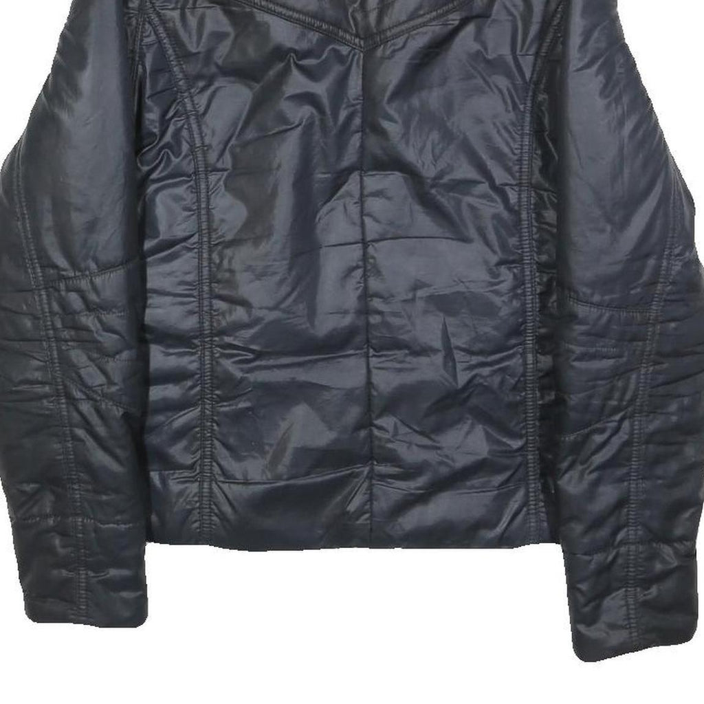 LEE Womens Black Jacket XS Polyester Blend Quilted Zip Pockets Casual Wear