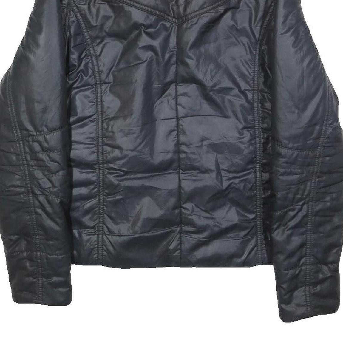 LEE Womens Black Jacket XS Polyester Blend Quilted Zip Pockets Casual Wear