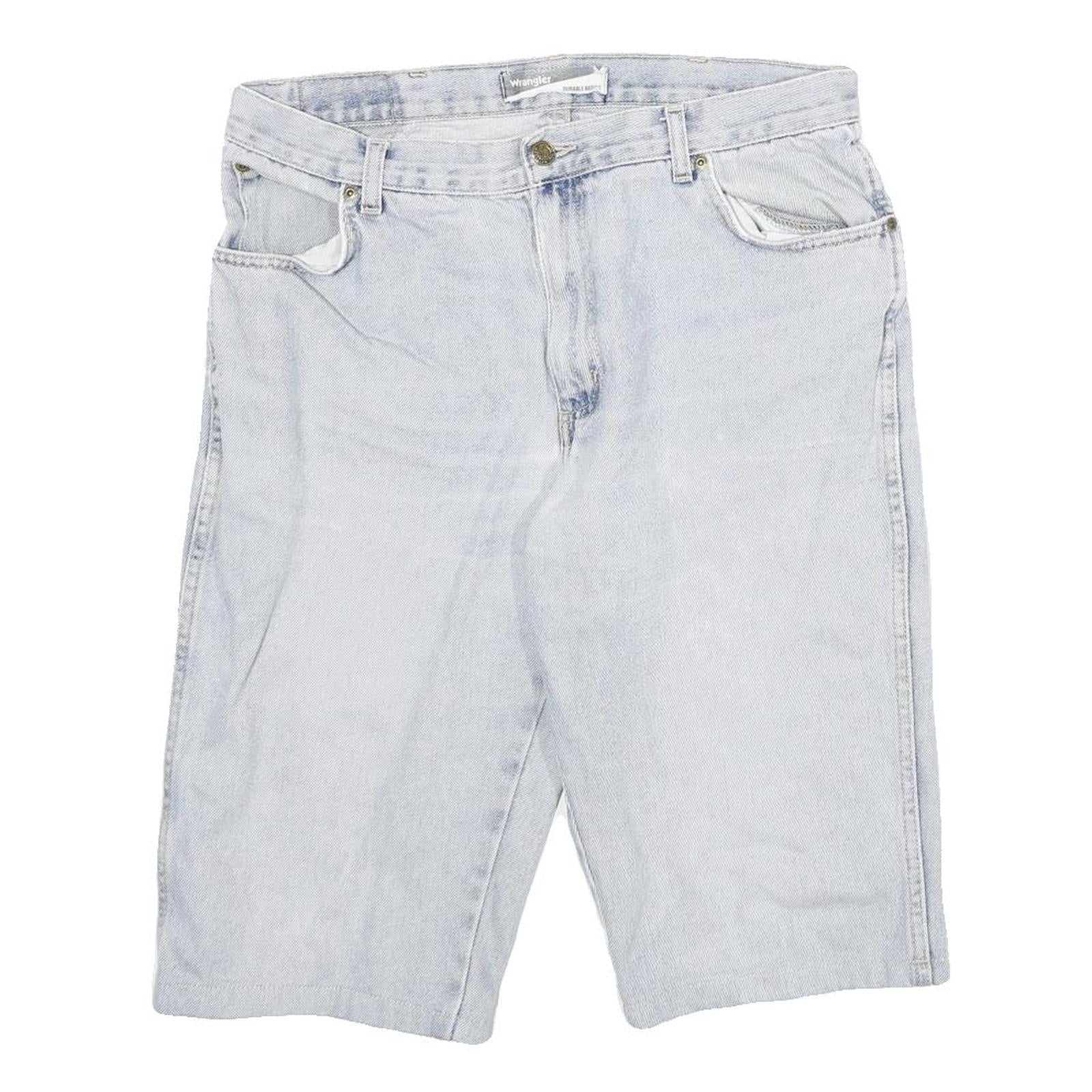 WRANGLER Mens Shorts Blue Denim XL W32 Classic Comfortable Cotton Blend