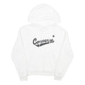 CONVERSE Womens White Hoodie M Cotton Blend Casual Pullover Hooded Sweatshirt
