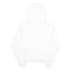 CONVERSE Womens White Hoodie M Cotton Blend Casual Pullover Hooded Sweatshirt