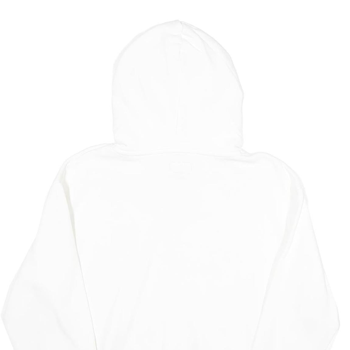 CONVERSE Womens White Hoodie M Cotton Blend Casual Pullover Hooded Sweatshirt