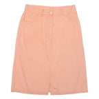 PENDLETON Womens Peach Cotton Blend Straight Knee Length Skirt M Button Casual