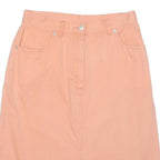 PENDLETON Womens Peach Cotton Blend Straight Knee Length Skirt M Button Casual