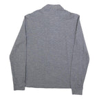 LACOSTE Mens Grey Long Sleeve Plain S Classic Cotton Blend Polo Shirt