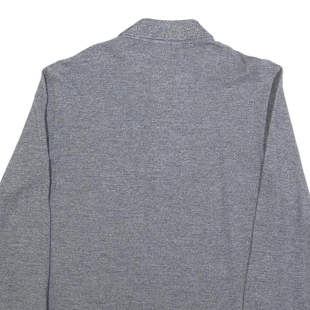 LACOSTE Mens Grey Long Sleeve Plain S Classic Cotton Blend Polo Shirt