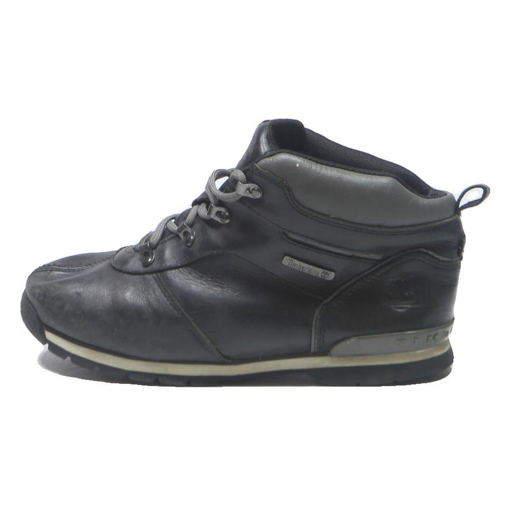 TIMBERLAND Leather Womens Ankle Boots Black UK 5.5 Casual Outdoor Lace-Up