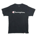 CHAMPION Mens Black Classic T-Shirt M Short Sleeve Crew Neck Logo