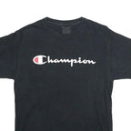 CHAMPION Mens Black Classic T-Shirt M Short Sleeve Crew Neck Logo