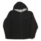 NEW BALANCE Mens Black Outdoor Jacket L Polyester Fleece Hooded Zip Casual
