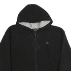 NEW BALANCE Mens Black Outdoor Jacket L Polyester Fleece Hooded Zip Casual