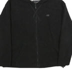NEW BALANCE Mens Black Outdoor Jacket L Polyester Fleece Hooded Zip Casual