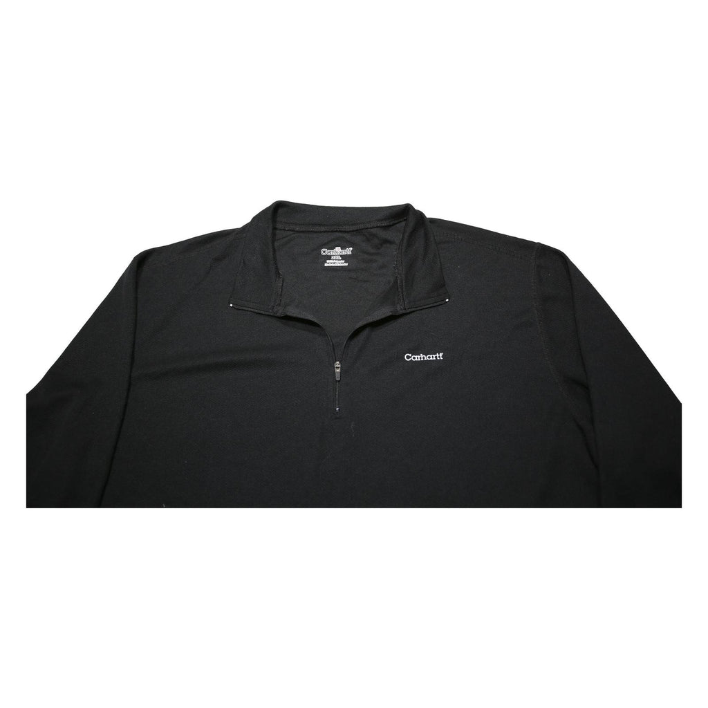 CARHARTT Mens Black Plain Pullover Jumper Crew Neck Basic Knit 2XL Warm