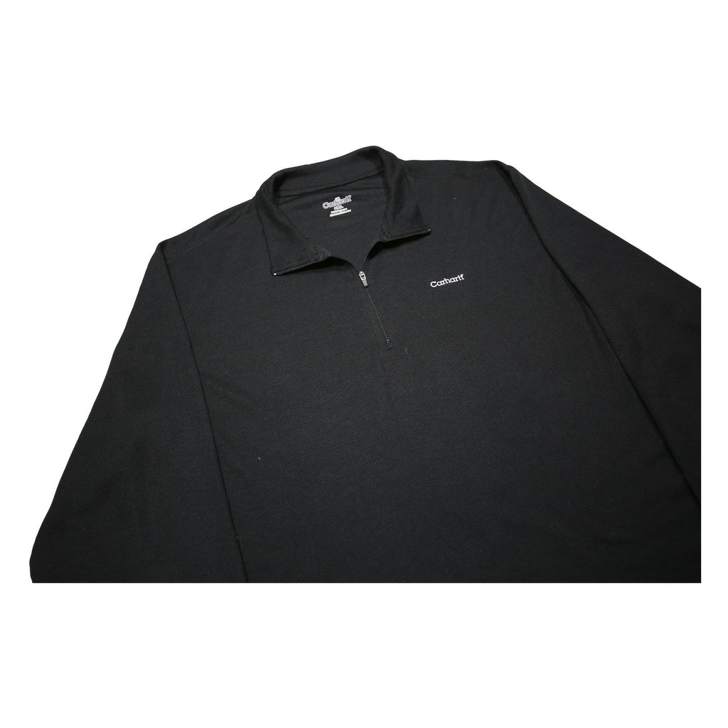 CARHARTT Mens Black Plain Pullover Jumper Crew Neck Basic Knit 2XL Warm