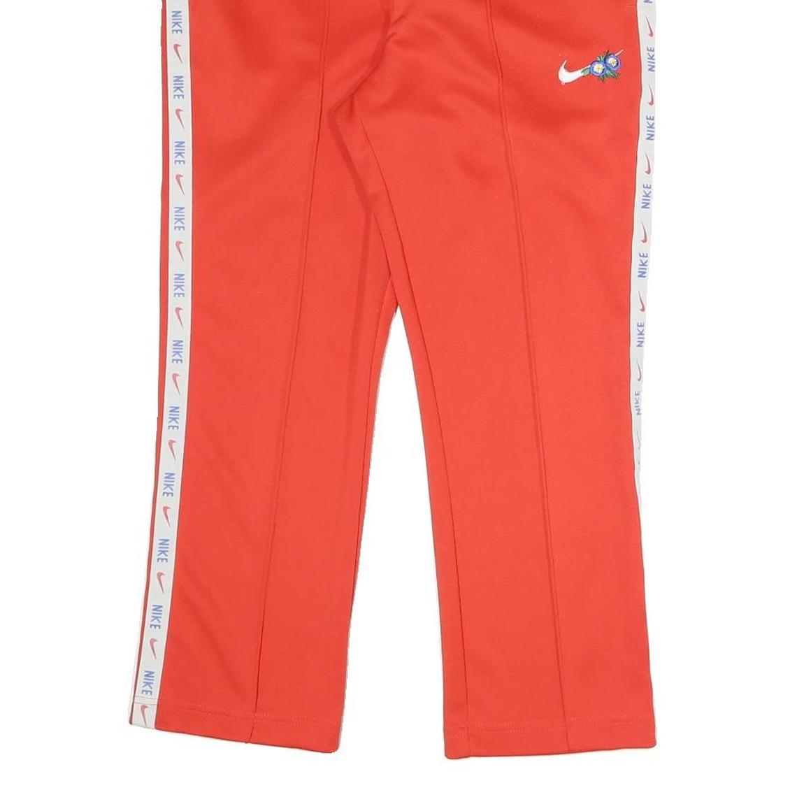 NIKE Womens Joggers Red White Logo M W31 L25 Slim Tapered Cotton Blend