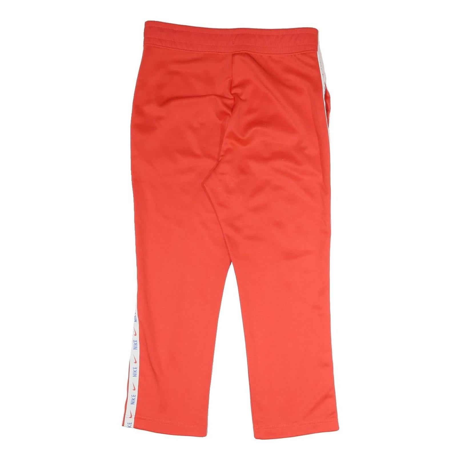 NIKE Womens Joggers Red White Logo M W31 L25 Slim Tapered Cotton Blend