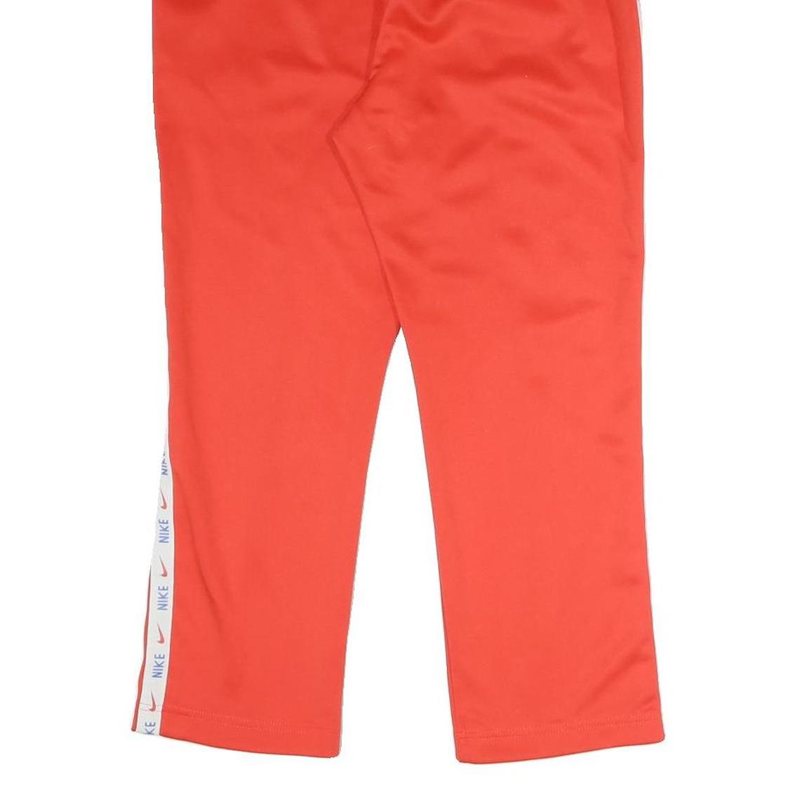 NIKE Womens Joggers Red White Logo M W31 L25 Slim Tapered Cotton Blend