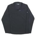 BERGHAUS Womens Black Plain Pullover Jumper 1/4 Zip Polyester UK 12 Outdoor
