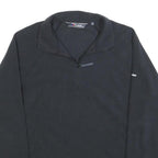 BERGHAUS Womens Black Plain Pullover Jumper 1/4 Zip Polyester UK 12 Outdoor