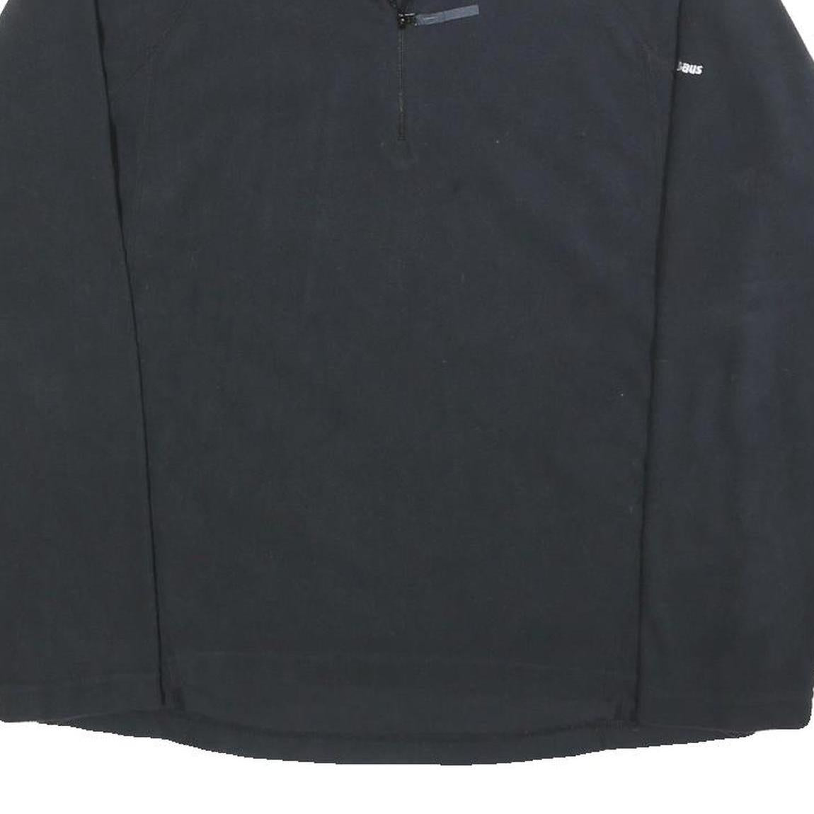 BERGHAUS Womens Black Plain Pullover Jumper 1/4 Zip Polyester UK 12 Outdoor