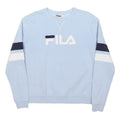 FILA Womens Blue & Navy Crew Neck XL Cotton Blend Sweatshirt Logo Pullover