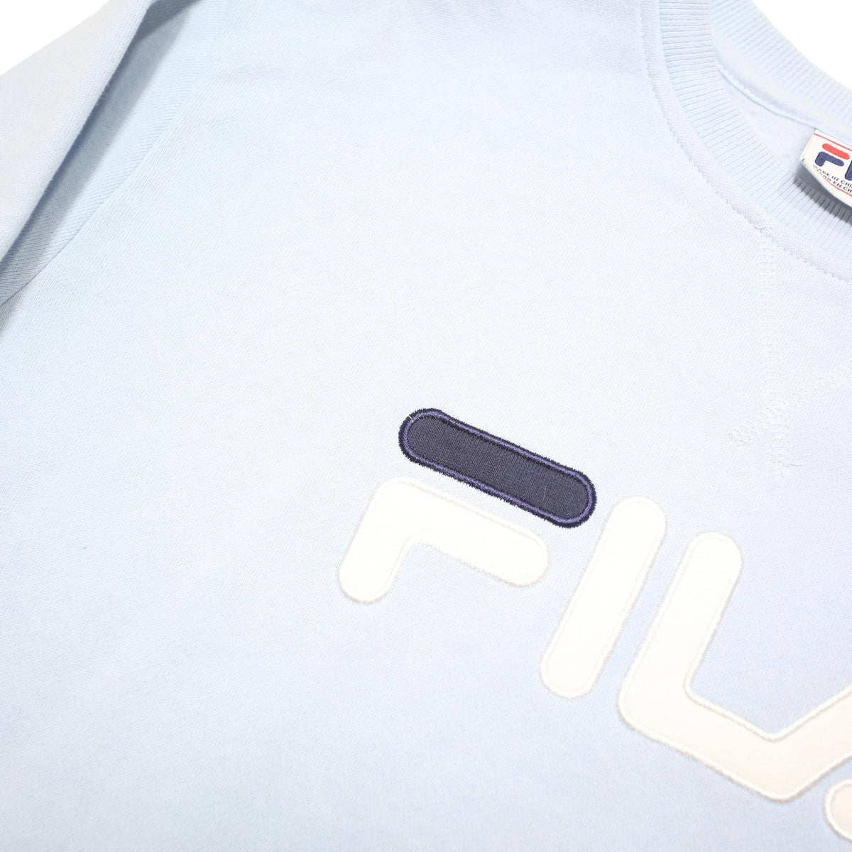 FILA Womens Blue & Navy Crew Neck XL Cotton Blend Sweatshirt Logo Pullover