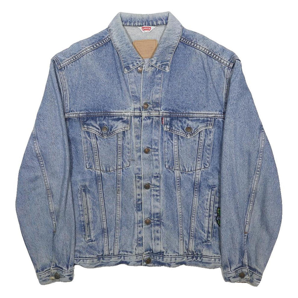 LEVI'S Mens Blue Denim Jacket M Cotton Button Closure Classic Fit Casual