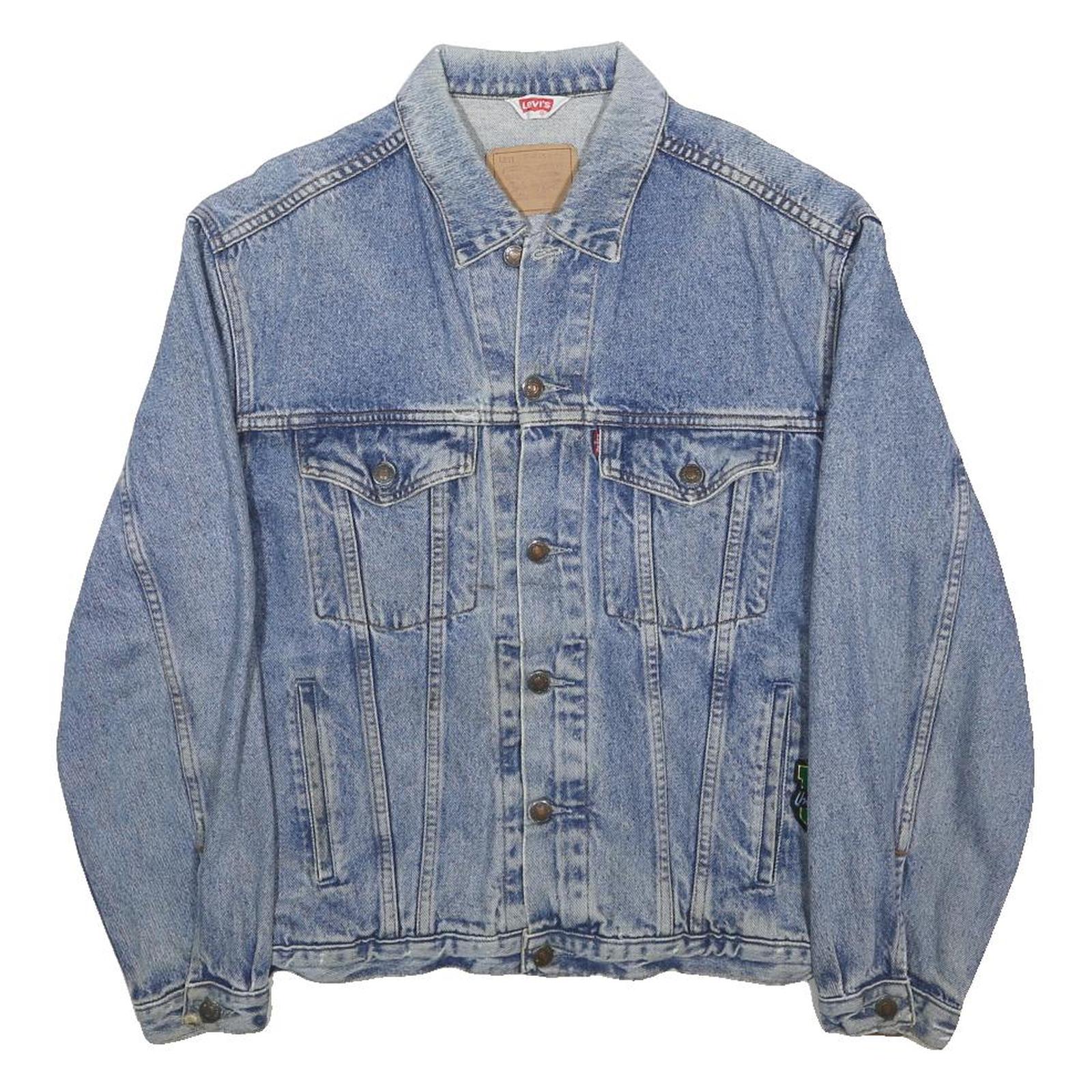 LEVI'S Mens Blue Denim Jacket M Cotton Button Closure Classic Fit Casual