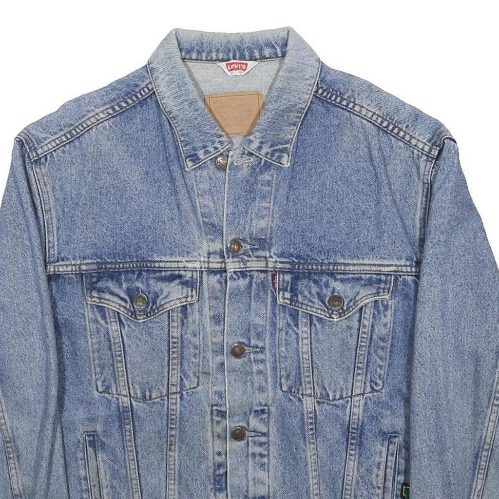 LEVI'S Mens Blue Denim Jacket M Cotton Button Closure Classic Fit Casual