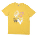 PUMA Mens Yellow Graphic Print T-Shirt M Short Sleeve Crew Neck Cotton Blend