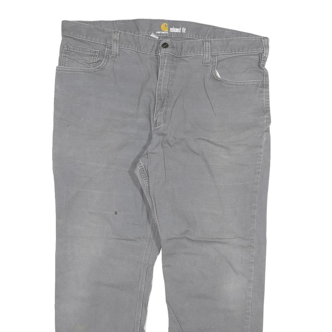 CARHARTT Mens Relaxed Fit Jeans Blue Relaxed Cotton Blend W40 L30 Workwear Zip
