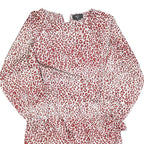 AX PARIS Womens Red & White Animal Print Day Dress Polyester Blend Long Sleeve