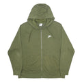 NIKE Mens Green Full Zip Hoodie XL Cotton Blend Casual Sportswear