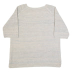 CREW CLOTHING Womens Jumper Grey Tight Knit Short Sleeve UK 14